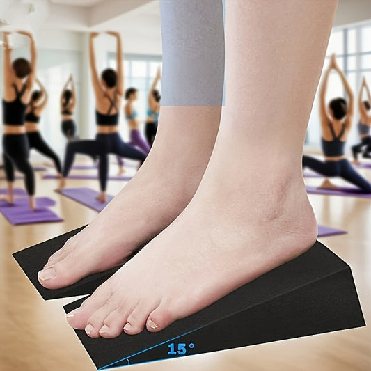 2 PCS Set Women's Squat Training Wedge Blocks Yoga Bricks, Suitable for Gym Squat Posture Correction Training / Yoga Balance Pose Auxiliary Practice / Post-Workout Calf Muscle Recovery Stretching, Essential Tool for Weightlif