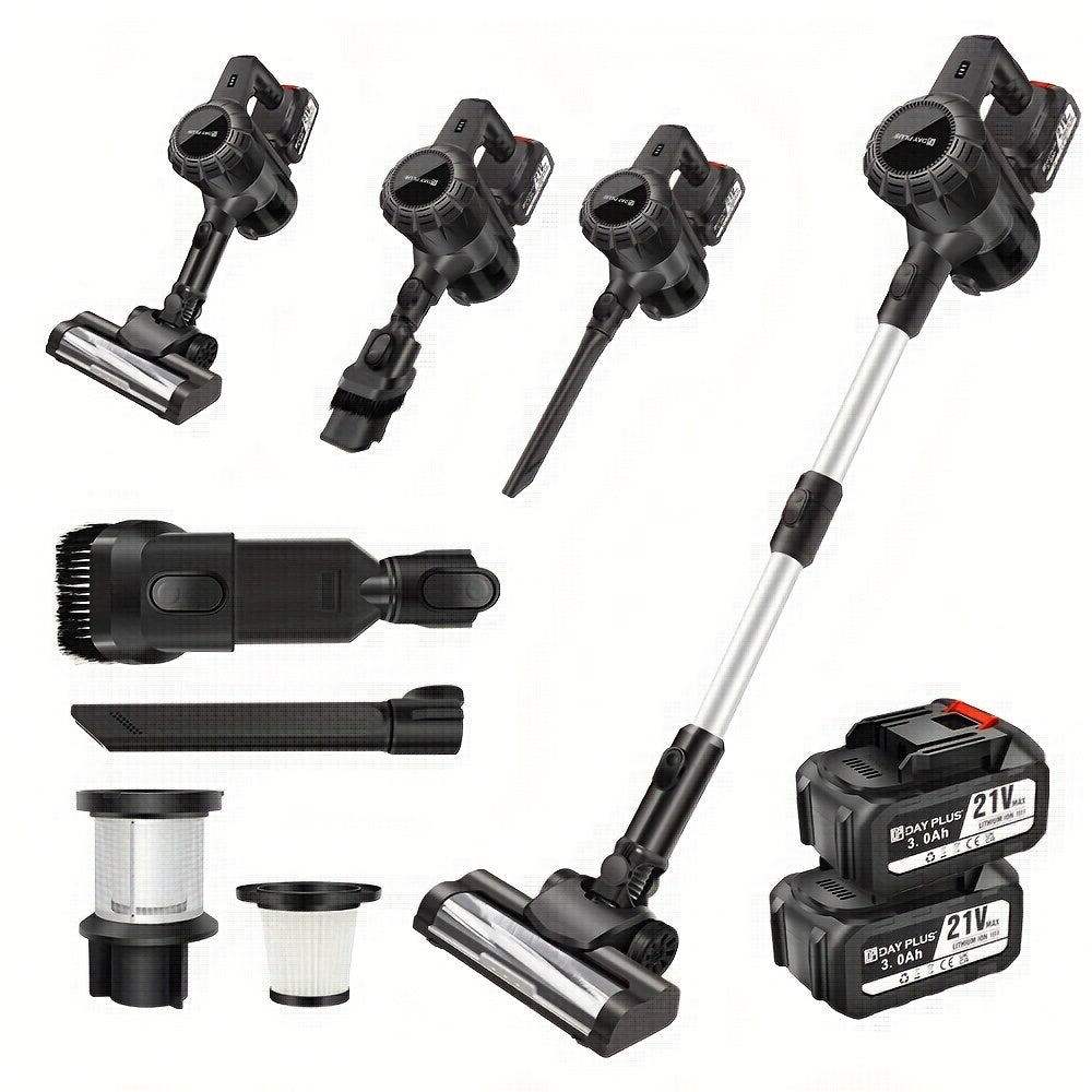 NEW Cordless Vacuum Cleaner, Wall Hanging Stick Vacuum Cleaner 15KPA Pet Vacuum Cleaner With Tangle-Free Brush, 3000mAh Battery, Up To 65 Mins Runtime, For All Hardwood Floors Carpet Pet Hair, Ideal For Home & Car Use