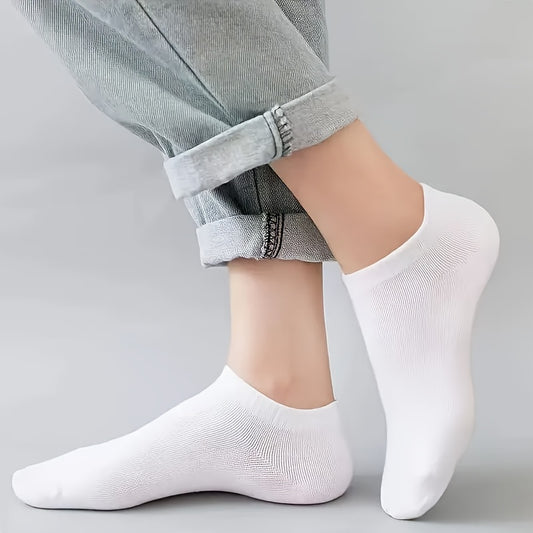 12 Pairs Set Unisex Solid Color Low-Cut Boat Socks - Summer No-Show Ankle Socks for Men & Women, Colors (,,) - Bulk Pack for Sneakers,, Boat - Hand Washable Casual Wear