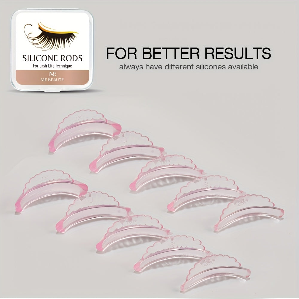10pcs/5 Sizes Silicone Curler Pad, Shell Lash Lift Rods for Eyelash Curling and Lifting, Self-Adhesive Super Soft Eyelash Lifting Rod, Makeup Beauty Tool