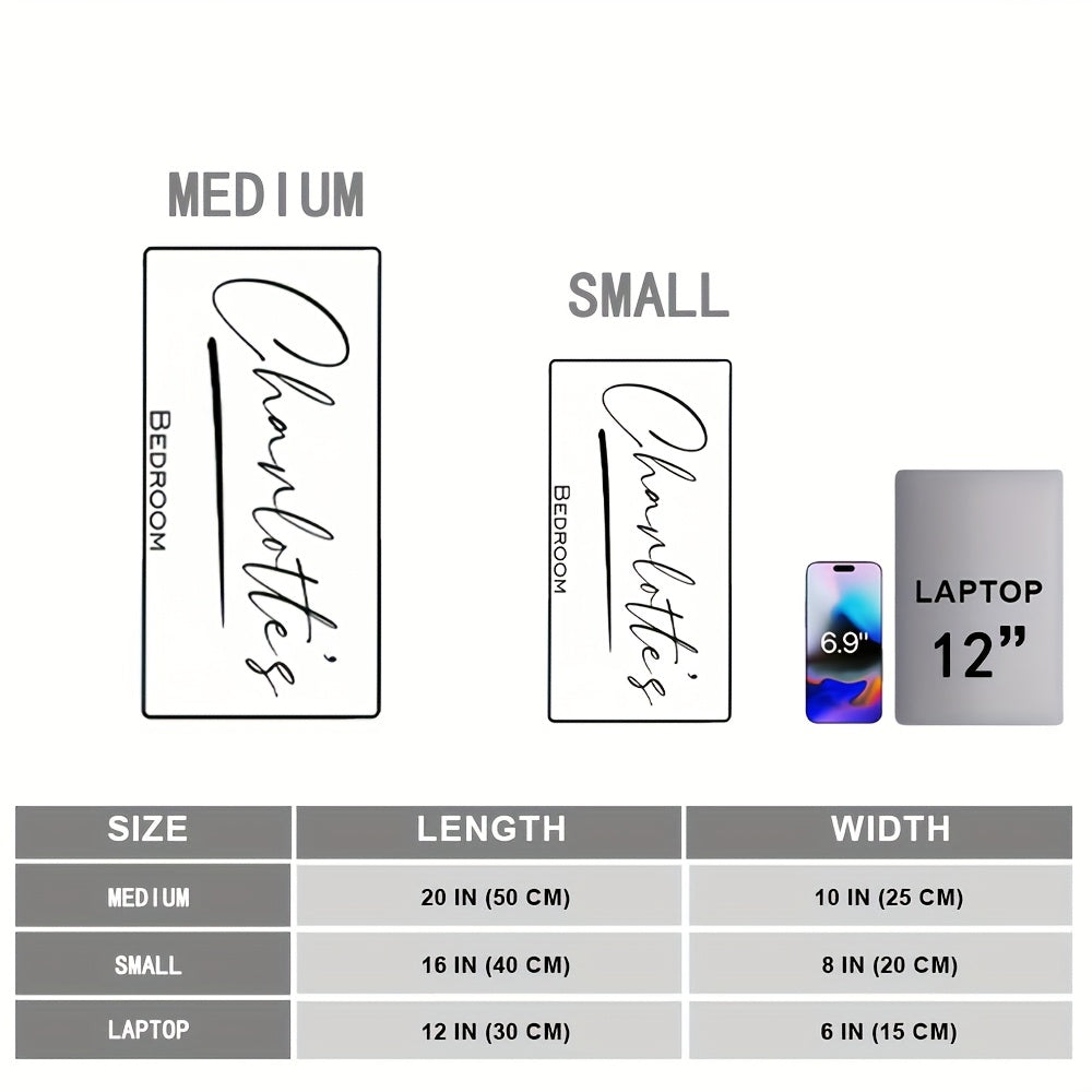 Customized One Piece Bedroom Personalized Name USB Power Supply luminous wall LED mirror light with Remote Control Christmas Valentine's Day wedding gift