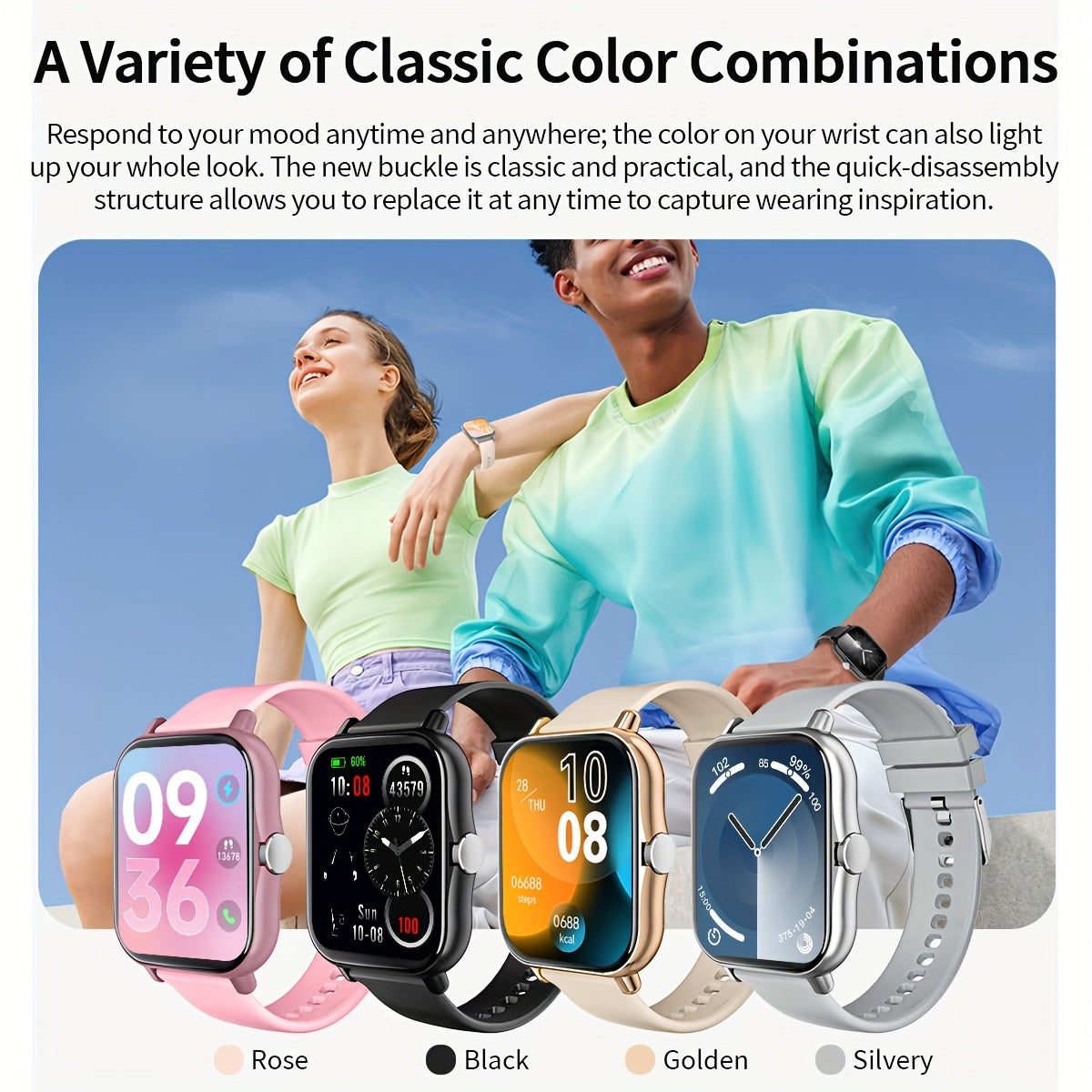 The 1.83-Inch Smart Watch Is Suitable for Both Men And Women - Wireless Calling Watch That Features App Notifications, a Calculator, an Alarm Clock, And Over 100 Sports Modes. with Its Stylish Design