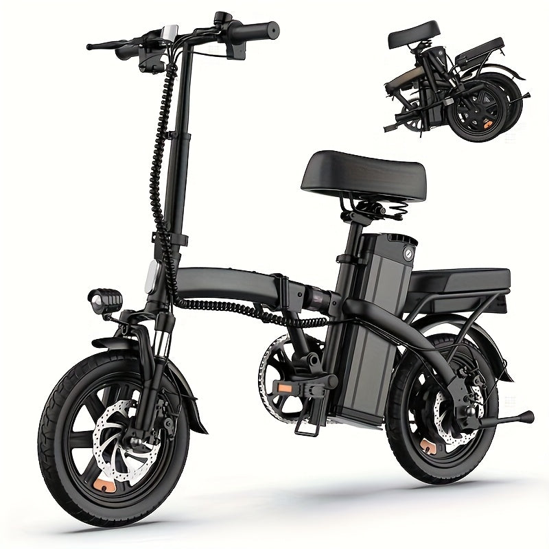 F1L Foldable Electric Bike 35.56cm Compact Portable E-Bike With 48V 7.5Ah Battery (40 Km Range), 250W Motor, 3 Riding Modes Ultra-Lightweight Space-Saving Design Perfect For Commuting, Travel Car Trunk Storage