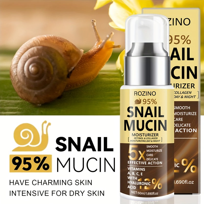 50ml Instant Lift Firm 95%Snail Mucus Moisturize Face Cream, Instant Face Lift Cream, 5X Efficacy, Look Reduced Face Wrinkles Dark Circles Appear, Improved Face Skin Aging Loose Dull Signs, Firm Lift Face Cream, for All Skin