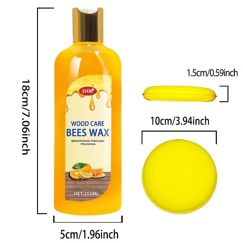 8.62oz Scented Beeswax Essential Oil Furniture Polish & Floor Wax - Orange Wood Cleaner, Restorer & Protector with Natural Beeswax Formula for Wood Floors & Furniture - Safe, Non-Toxic Maintenance, Wood Floor Cleaner, Home Ma