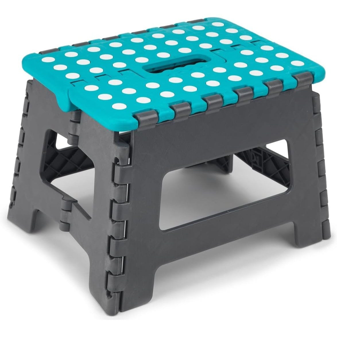 3 Colors 9 Inch Folding Step Stool With Carry Handle & Anti Skid Footpad | Foldable & Collapsible Step Stool