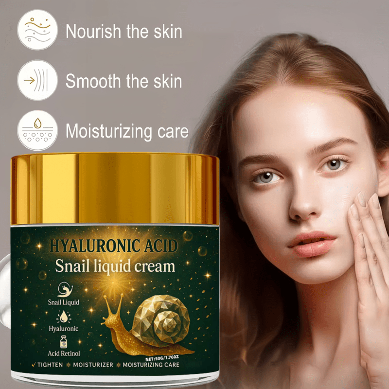 High-Concentration Korean Snail Liquid Cream, Containing Bee Venom Hyaluronic Acid, Collagen, Vitamins, and Other Ingredients,  Firming Tightening Strengthen the entire area of the face and neck. 50 grams - Significantly, fin
