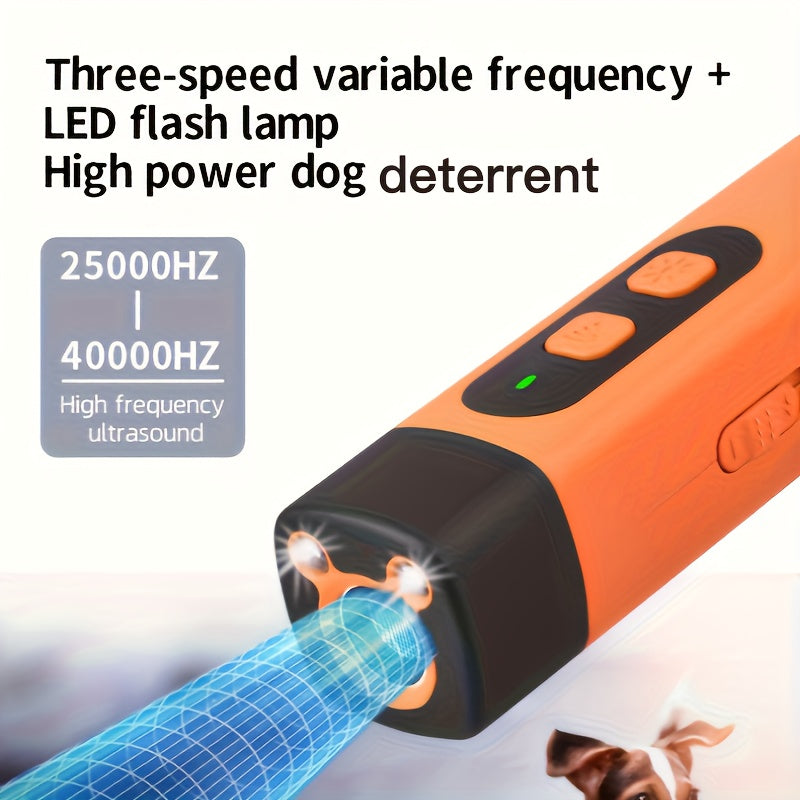 Professional Ultrasonic dog training bark stopper, triple-core inverter anti-barking deterrent device, 8.0 meter + LED flashlight, rechargeable and portable, pet-safe, Anti-Bark Device, Dog Barking Solution, Portable Anti-Bar
