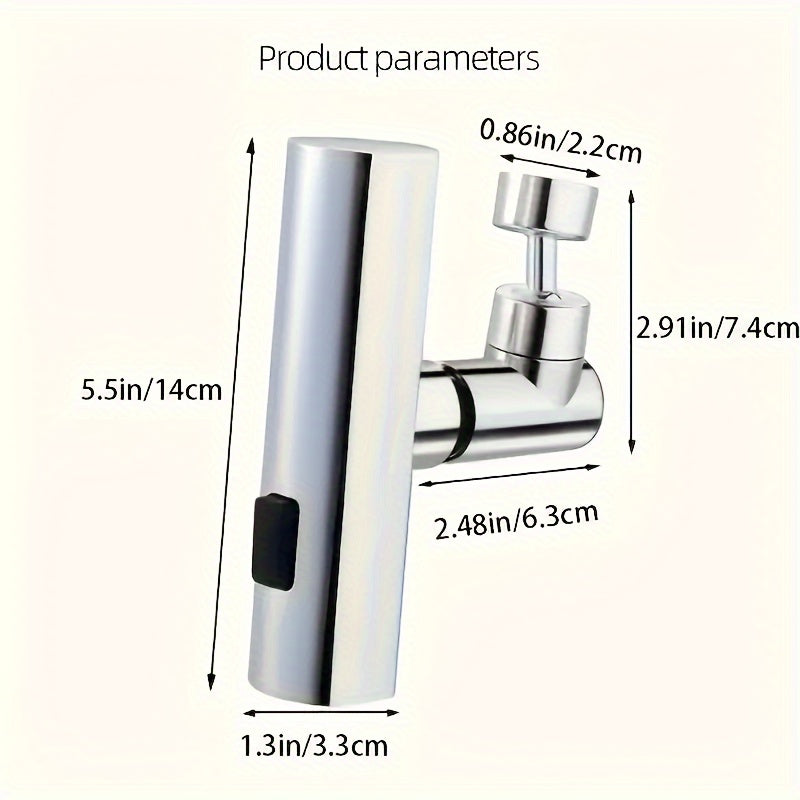 Modern Kitchen Faucet with 3-in-1 360° Rotating Waterfall, Water-Saving Aerator, 3 Flow Modes | Polished Finish, Pressure Boosting Extension, Splash-Proof Nozzle, RV Kitchen Faucet, Kitchen Sink Faucet