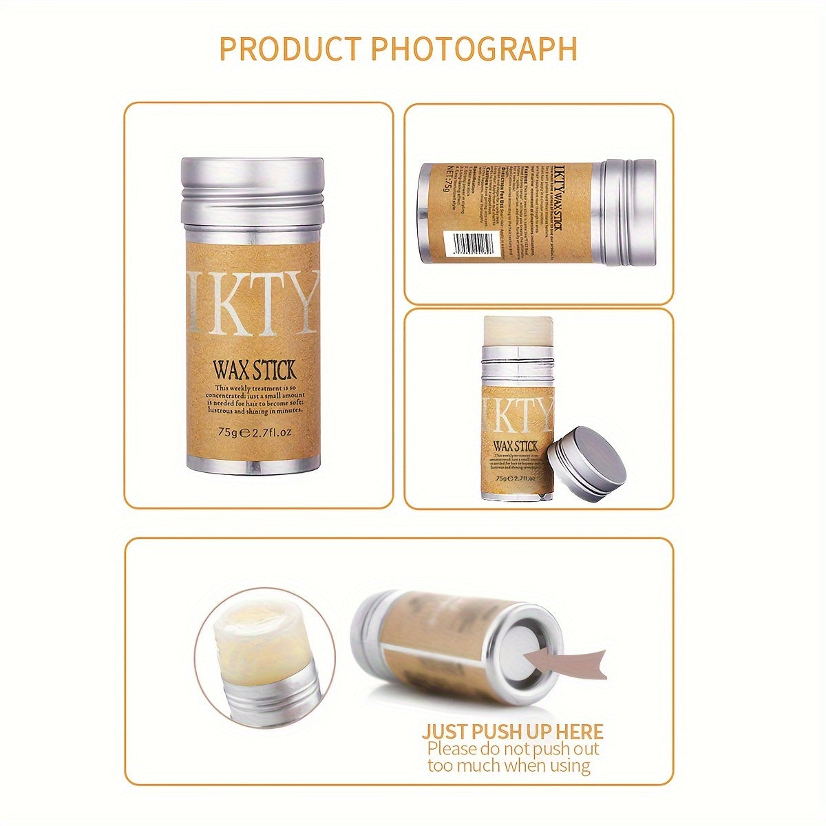 4pcs/Set Hair Wax Stick, Slick Back Hair Brush Set, Long Lasting Hair Wax Stick For Hair, Teasing Brush For Hair Styling, Edge Brush For Tame Frizz For Baby Hair, Rat Tail Combs For Parting