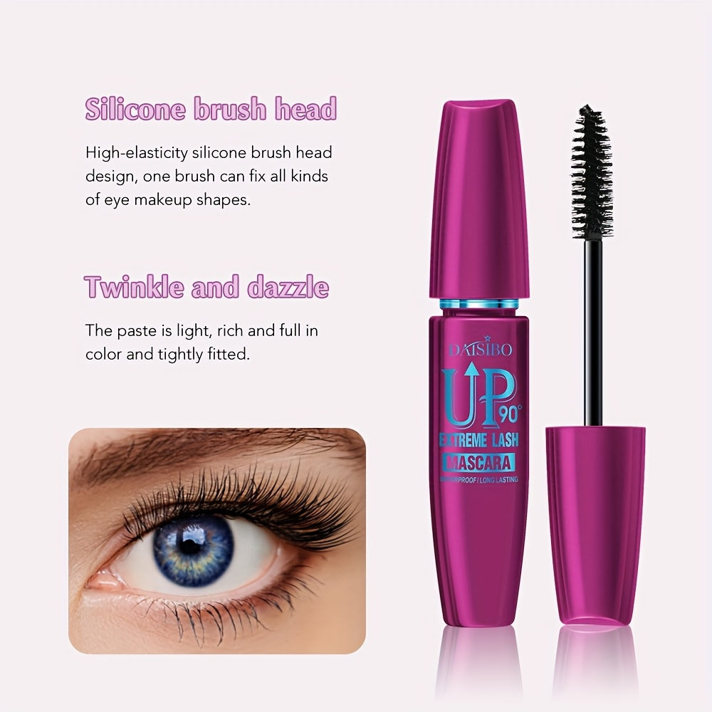 4 PCS Set  4D Mascara Set, Waterproof, Volumizing, Curling, Long-Lasting, Black Shades for All Skin Types Women Eyewear Make-Up Cosmetic Accessories