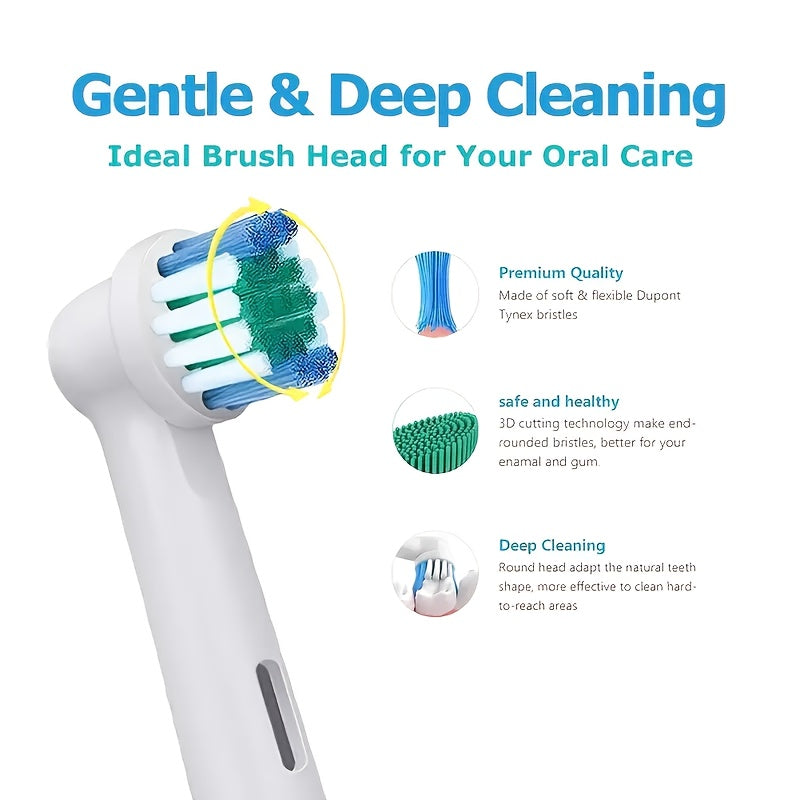 20/40 PCS Set Replacement Heads for Oral-B compatible electric toothbrush heads - Soft, durable replacement brush heads for enhanced oral care, 8/16/20/40 compatible Oral-B 1000/9600/3757/500/3000/8000/7500/7000/Pro replaceme