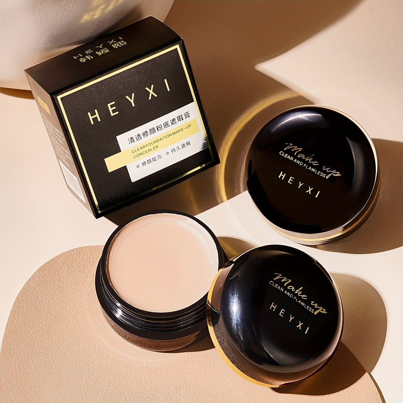 2 PCS Set Full Coverage Concealer - Waterproof, Matte Finish, Suitable for All Skin Tones, Hides and Dark Spots, Long-Lasting, Multi-Color, Plant-Based Formula