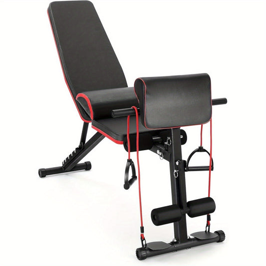 Home Gym Set Adjustable Gym Bench, Weight Bench Foldable, Exercise Bench for Home | Utility Weight Bench for Full Body Workout - Multi-Purpose Foldable Incline Bench Women Men Sports Supplies