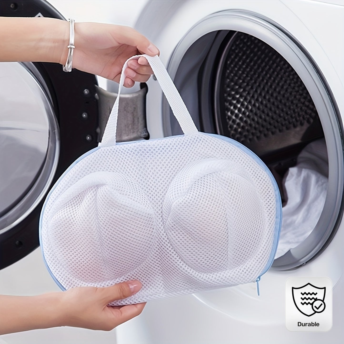 A Bra Washing Bag - a Durable Mesh Laundry Protection Bag with a Zipper Closure, Suitable for Delicate Garments, Lingerie, And Socks, Laundry Bags