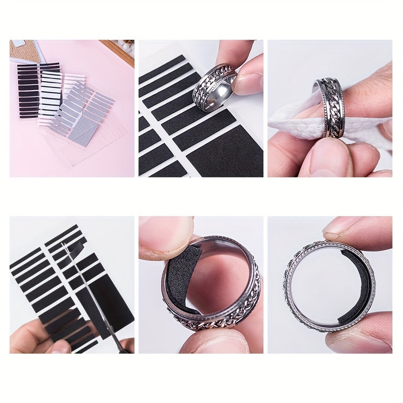 4 PCS Set Ring Size Adjust EVA Invisible Sticker For Loose Rings Transparent White Finger Ring Size Resizer Reducer Jewelry Tools
