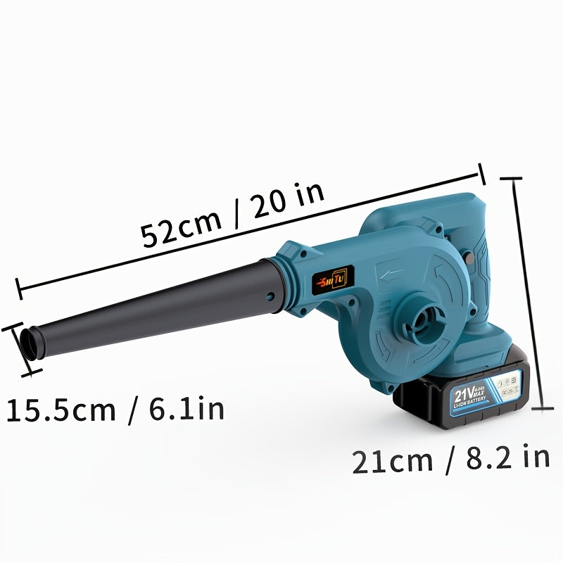 Wireless Turbo 4000MAh Cordless Blade Blower, Powerful Electric Blower, with Battery And Charger, Portable Brushless Design, Suitable for Lawn, Yard, Road And Car Cleaning, Portable Blade Blower