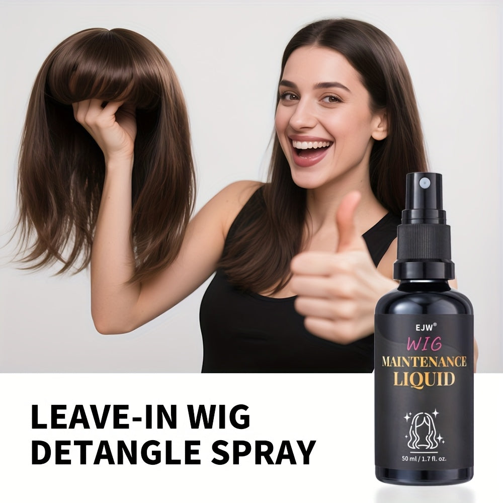 No-Rinse Wig Spray - Volumizing & Detangling Formula with Glycerin & Plant Extracts, Instantly Adds Body, Softens & Tames Knots for Synthetic Hair Wigs, European Hair Care Technology