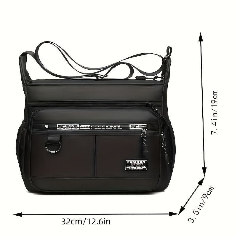 Women Men's Large Capacity Multi-Layer Chest Bag with Side Pockets, a Casual Shoulder Bag Suitable for Travel And Outdoor Activities