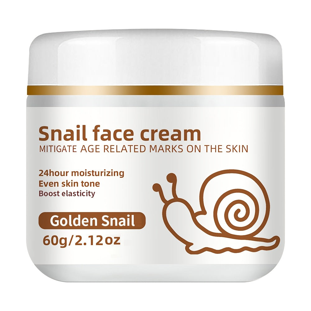 NEW 60G/ Snail Facial Cream Provides a Light Hydration Suitable for All Skin Types, Featuring a Gentle Feel And a Thick, Consistency That Is Neither Sticky Nor Heavy, Giving The Skin a Youthful Appearance