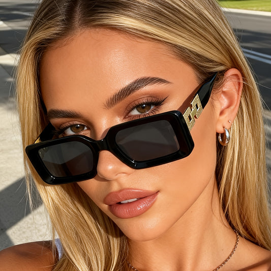 Just Arrived Unisex Geometric Vintage-Style Fashion Glasses with 400 Protection, Suitable for Daily Life, Gifts for Friends and Family, Parties, Beach Parties, Camping, and Hiking