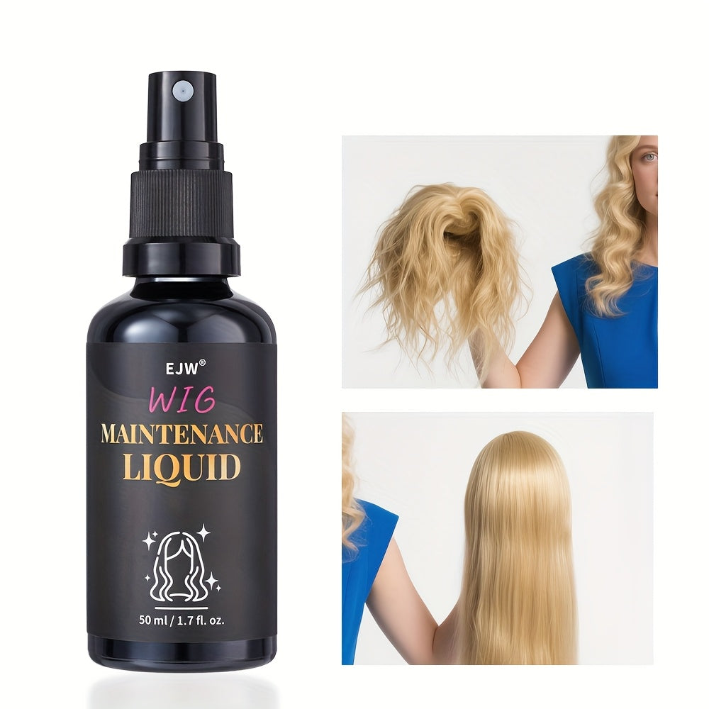 No-Rinse Wig Spray - Volumizing & Detangling Formula with Glycerin & Plant Extracts, Instantly Adds Body, Softens & Tames Knots for Synthetic Hair Wigs, European Hair Care Technology