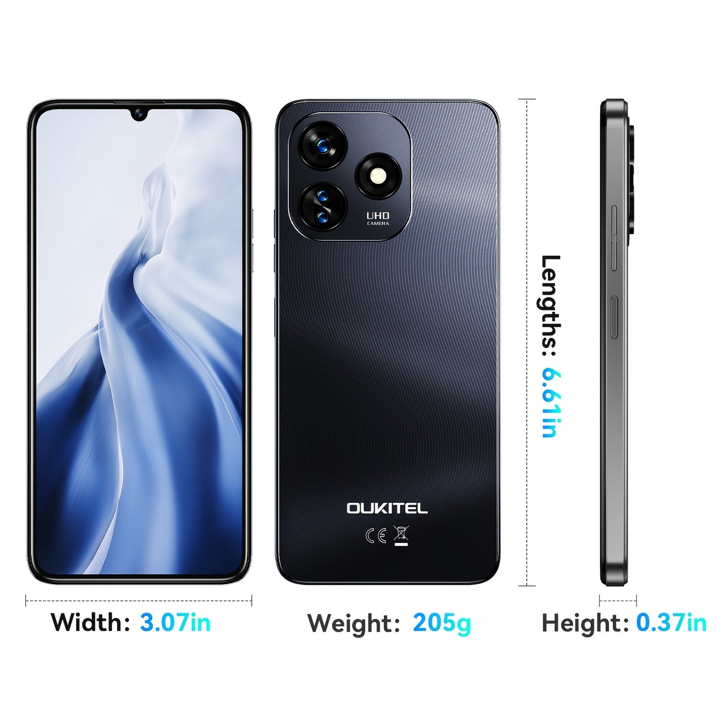 C51 Sim-Free & Unlocked Mobile Phones, GPS Android 14 16(4+128) GB RAM+128GB ROM, 4G Mobile Phones SIM Free Unlocked, Dual SIM Smartphone 13MP+5MP Camera, 6.8" HD+ Display 5150Mah, Face Id/GPS/Black, Smartphone, Travel Phone,