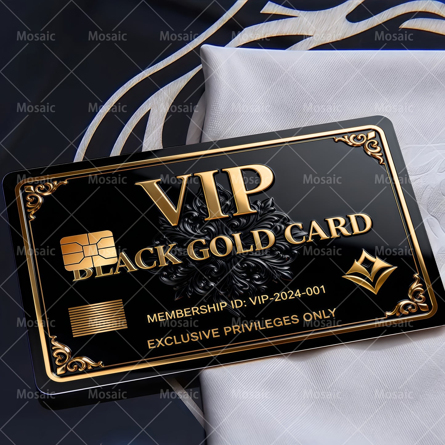 2 PCS Set of Black And Golden VIP Card Stickers for Bank Cards, Credit Cards, Debit Cards, Transit Cards, And Room Key Cards