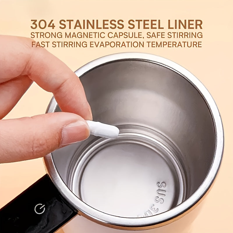 3 Colors Electric USB Charging Automatic Stirring Cup, a Self-Stirring Coffee Mug with Temperature Display Function, Travel Water Cup, Suitable for Mixing Milk, Chocolate, Mocha, Coffee, Milk, Chocolate And Mocha, Protein Pow