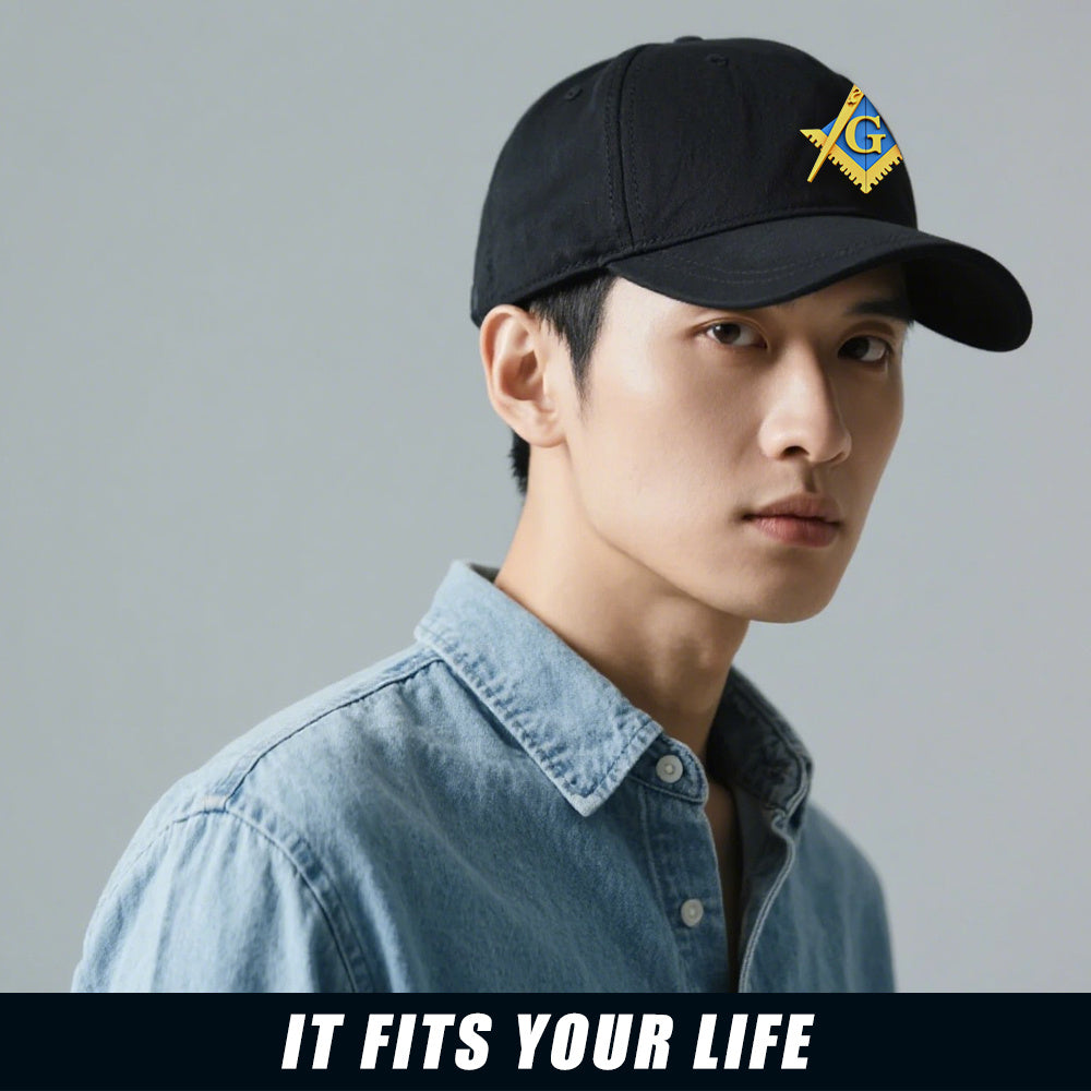 3 Colors Secret Society Freemasons The Masonic Emblem: a 3D rendering of a mysterious symbol Lightweight unisex cap adjustable cap perfect for all seasons ".woven fabric.