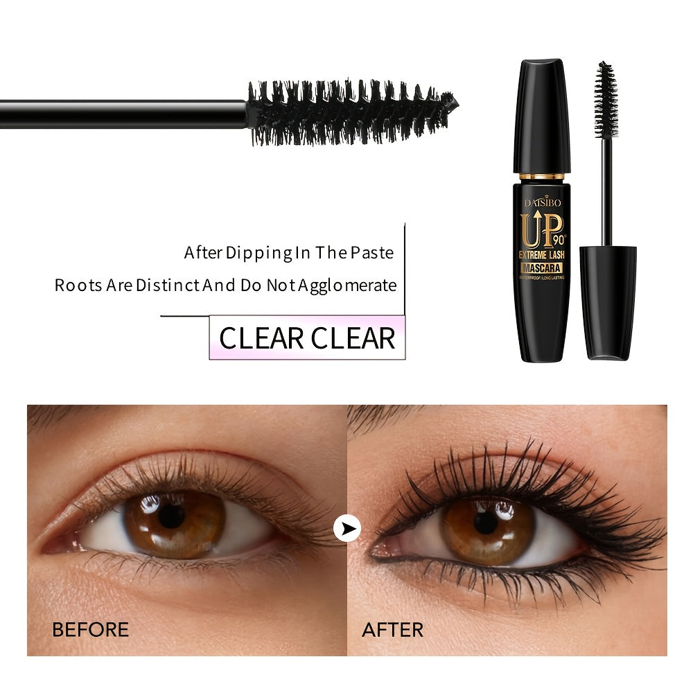 4 PCS Set  4D Mascara Set, Waterproof, Volumizing, Curling, Long-Lasting, Black Shades for All Skin Types Women Eyewear Make-Up Cosmetic Accessories