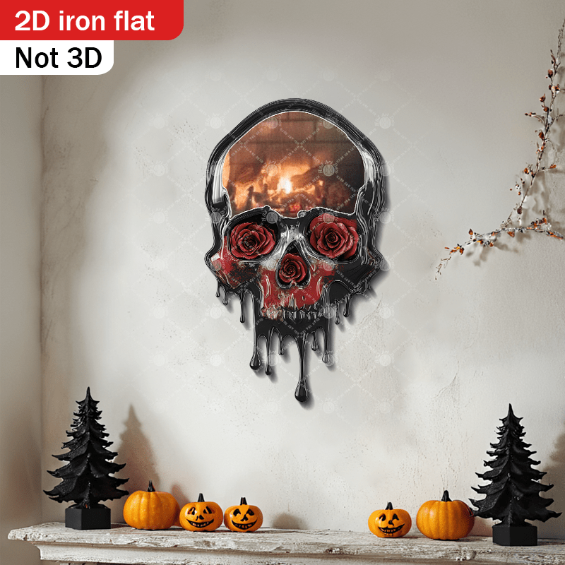 Gothic Wall Mirror with Irregular Horizontal Hanging - Black Metal Frame Retro/medieval style Mirror Suitable for Living Room, Bedroom, Bathroom - Wood Compatible Horizontal Hanging Decor Creative Holiday Gift (Gothic Style)