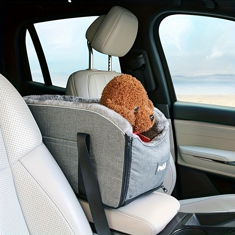 Pet Car Cat and Dog Bed, Car Center Console Organizer, Cat Bed, Car Mat, Seat Cover, Pet Travel Tote Bag, Suitable for Small to Medium-Sized Pets