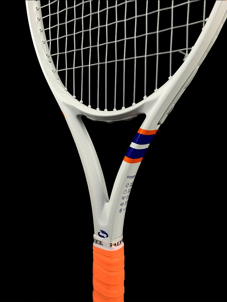 NEW POWER 2.0 Carbon Fiber Tennis Racket, 50-60lbs, 310±10g, Professional-Grade for Advanced Players, Unisex-Adult, Shock Absorbers Included, Sports Accessories