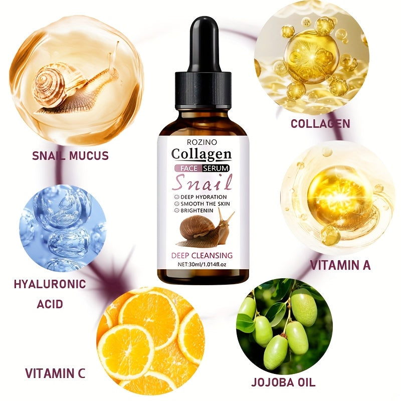 This Multi-Functional Facial Serum Features 20 Times The Collagen And Snail Mucin Content. It Quickly Hydrates And Penetrates The Skin, Providing Moisture And Firmness. Developed with Professional Protein Technology, It Is Su