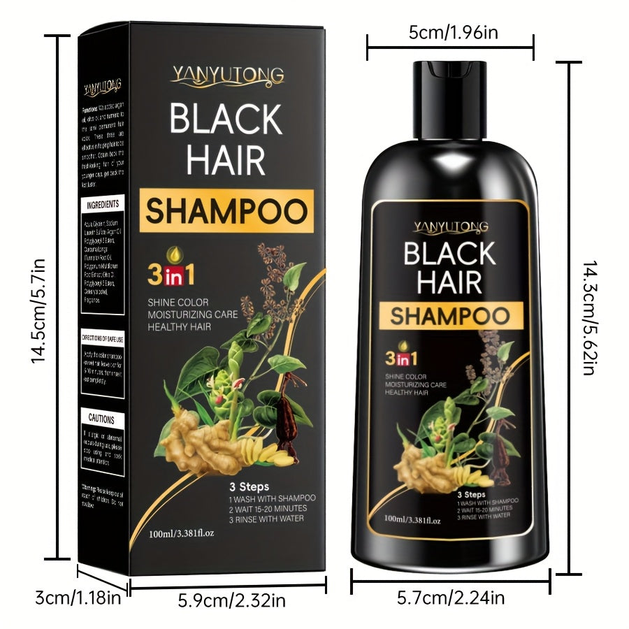 100Ml of 3-In-1 Shampoo And Hair Dye, Cleanses And Colors, Instantly Adds Color, Creates Shiny, Voluminous, And Smooth Hair in Just a Few Minutes, Gentle And Non-Damaging, Moisturizing, Frizz Control
