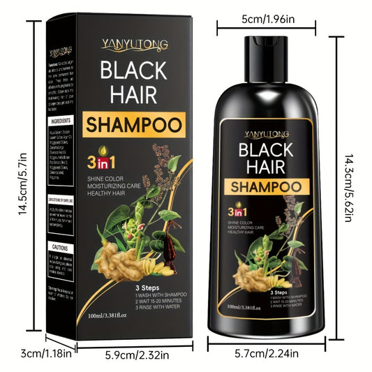 100Ml of 3-In-1 Shampoo And Hair Dye, Cleanses And Colors, Instantly Adds Color, Creates Shiny, Voluminous, And Smooth Hair in Just a Few Minutes, Gentle And Non-Damaging, Moisturizing, Frizz Control