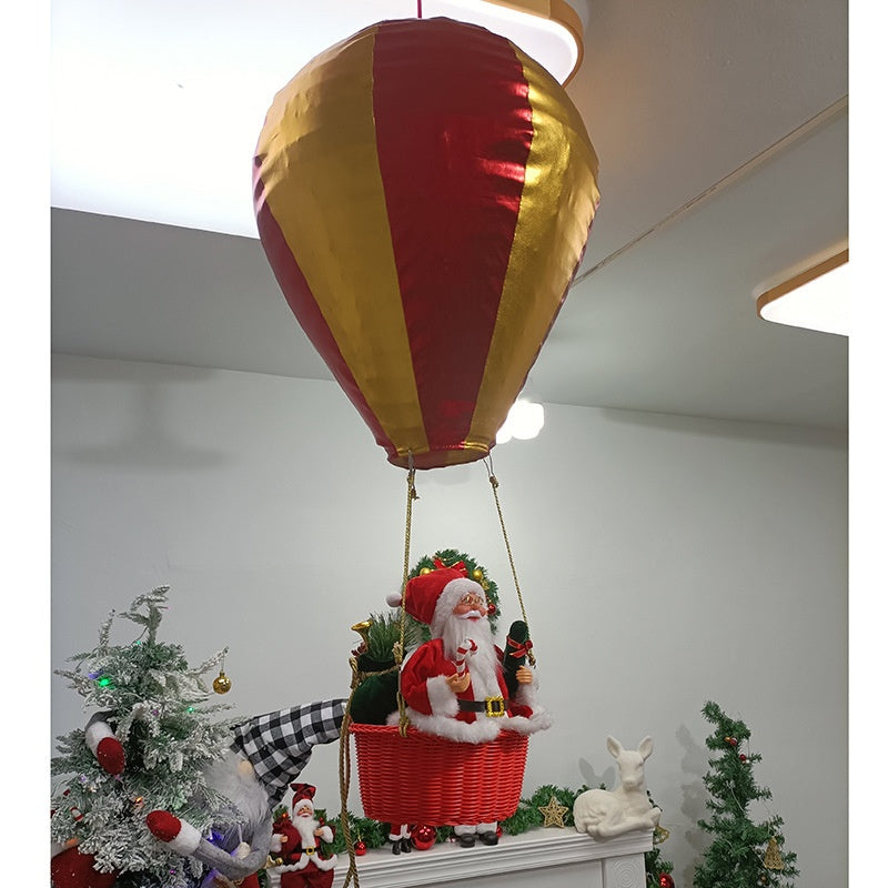 90cm Christmas decoration pendant for Santa Claus with hot air balloons
