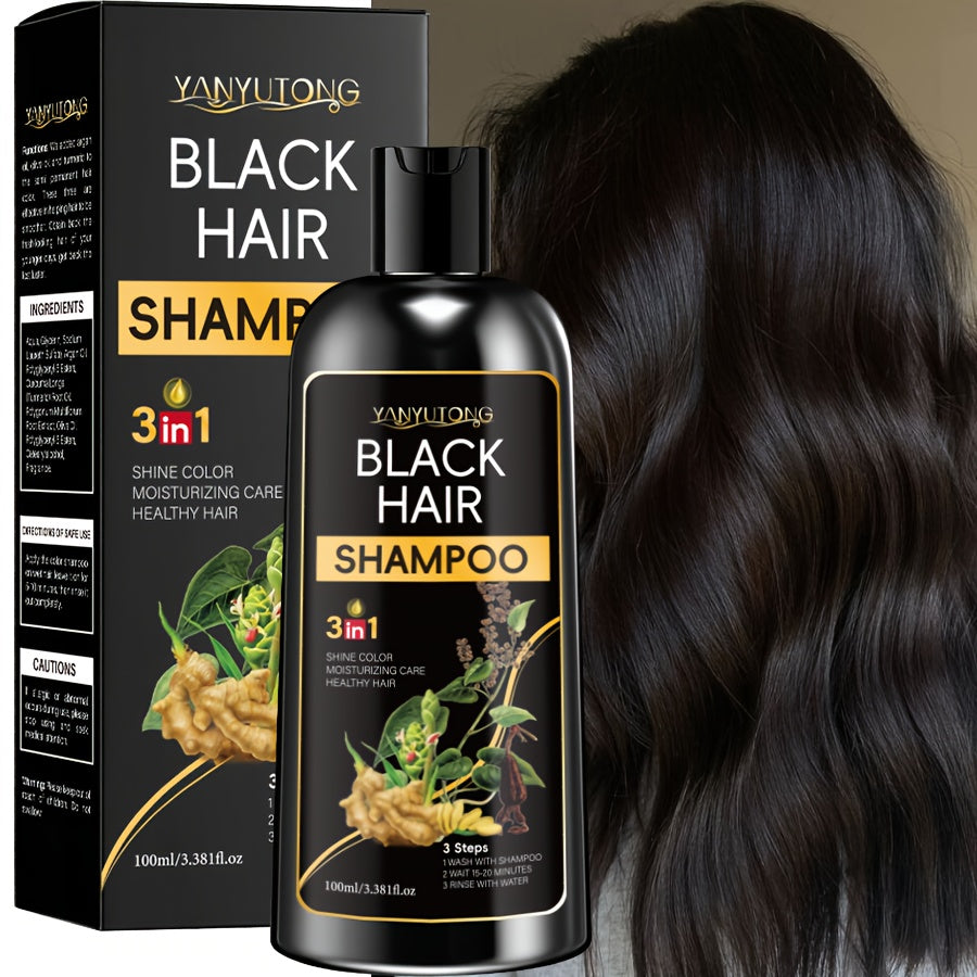 100Ml of 3-In-1 Shampoo And Hair Dye, Cleanses And Colors, Instantly Adds Color, Creates Shiny, Voluminous, And Smooth Hair in Just a Few Minutes, Gentle And Non-Damaging, Moisturizing, Frizz Control