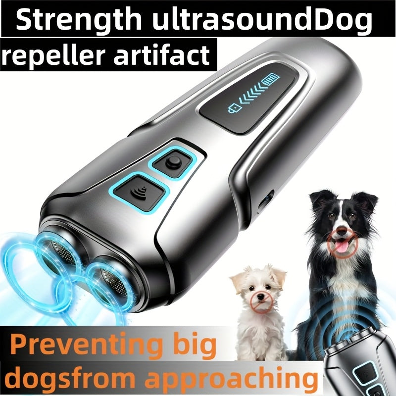 Profession Soundwave technology Dog Repeller Outdoor Safety Device Deterrent Device Anti Barking Stop Control Bark Training High Power Dog Repellent with LED Flashlight, Pet Behavior Correction, Durable Construction, Pet Trai