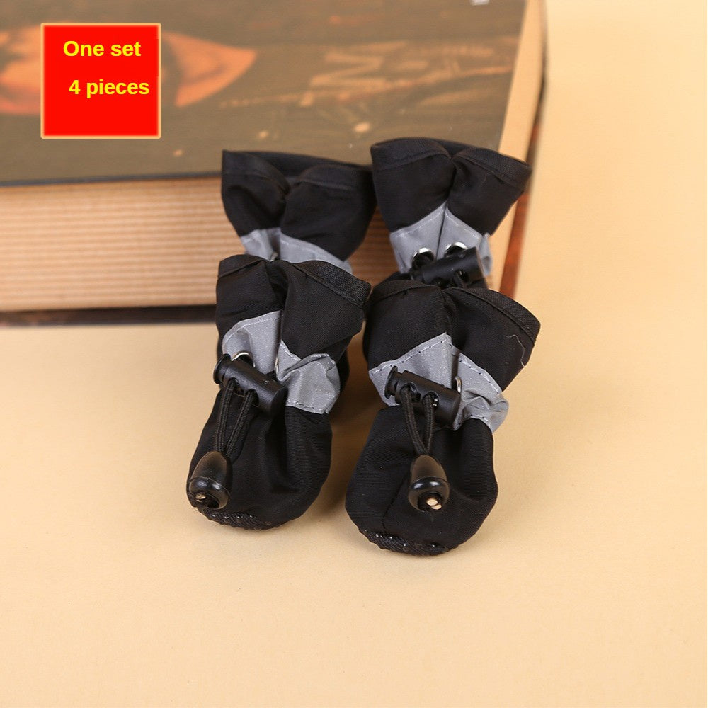 4 PCS Set-XS-3XL Size Water Resistant Rain Snow Protection Dog Shoes For Small Dogs - Protect Your Pet's Paws And Keep Them Dry Pets Apparel Sets Clothing Accessories