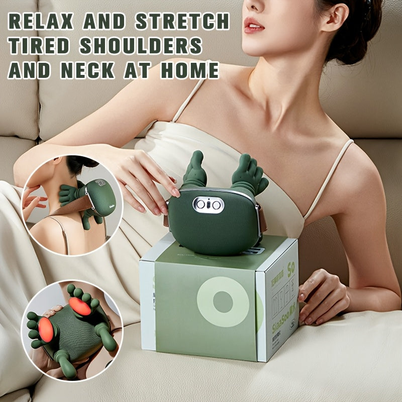 Multi-functional Shoulder And Neck Massager, Full-body Massage Device with Heating Function, Effectively Relieves Fatigue And Relaxes Muscles, Massages Shoulders, Back, And Legs, Comfortable Electric Acupoint Massager, USB Ch