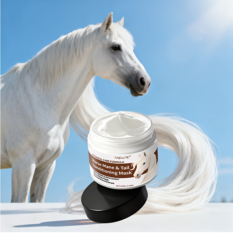 NEW Mane & Tail Conditioning Balm - Professional Horse Grooming Cream with Natural Oils & Vitamin E, Non-Greasy Formula for Instant Mane Softening, Shine & Long-Lasting Care - Show Horse Care for Equestrian Competitions & dai