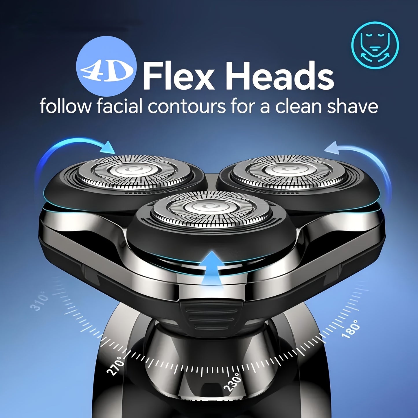 NEW Men's Electric Shaver, Wet & Dry Rechargeable Shaver with Magnetic Blades, USB Charging, Hair Trimmer, Grooming Kit - Men Grooming Tools  Ideal Father's Day Gift for Dad, Husband, or Male Friends