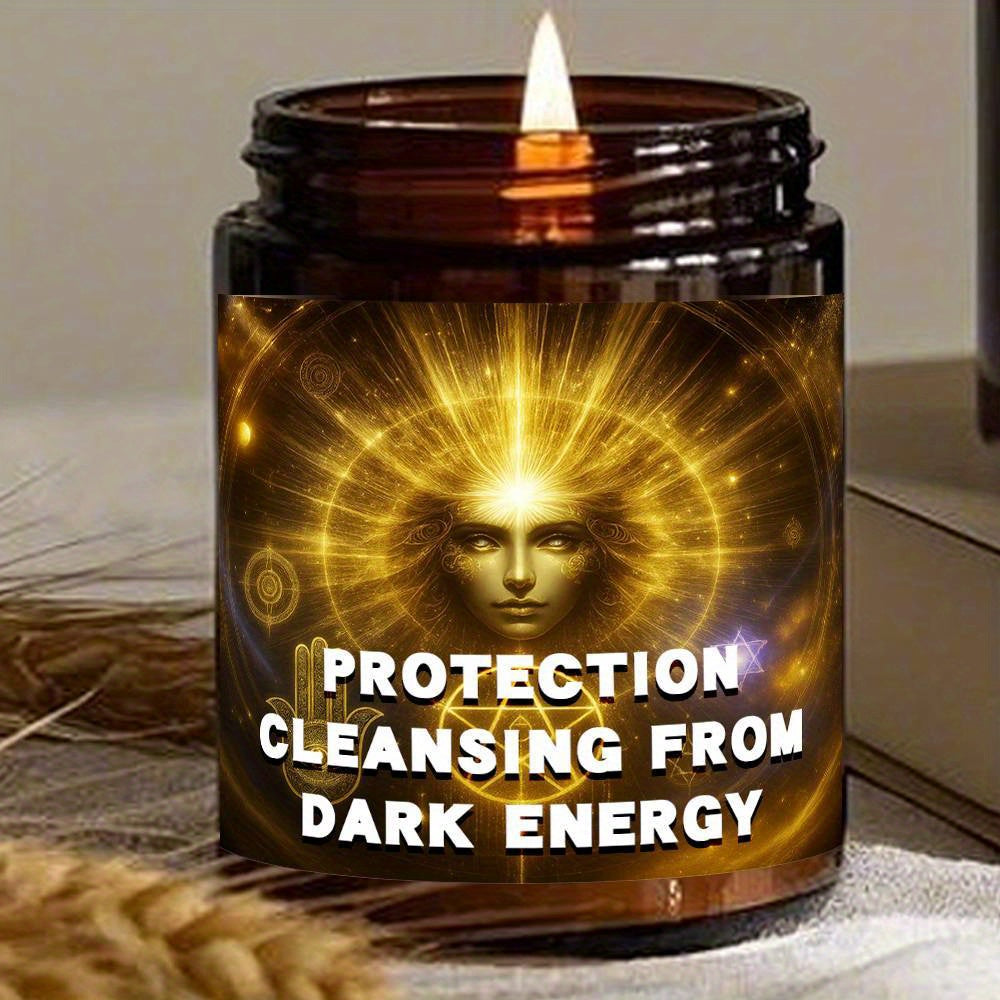 1pc 5, 3oz Witchcraft Black Magic Protection Cleansing Scented Candle Curse Protector Soy Wax Gift Idea for Women Men Adults