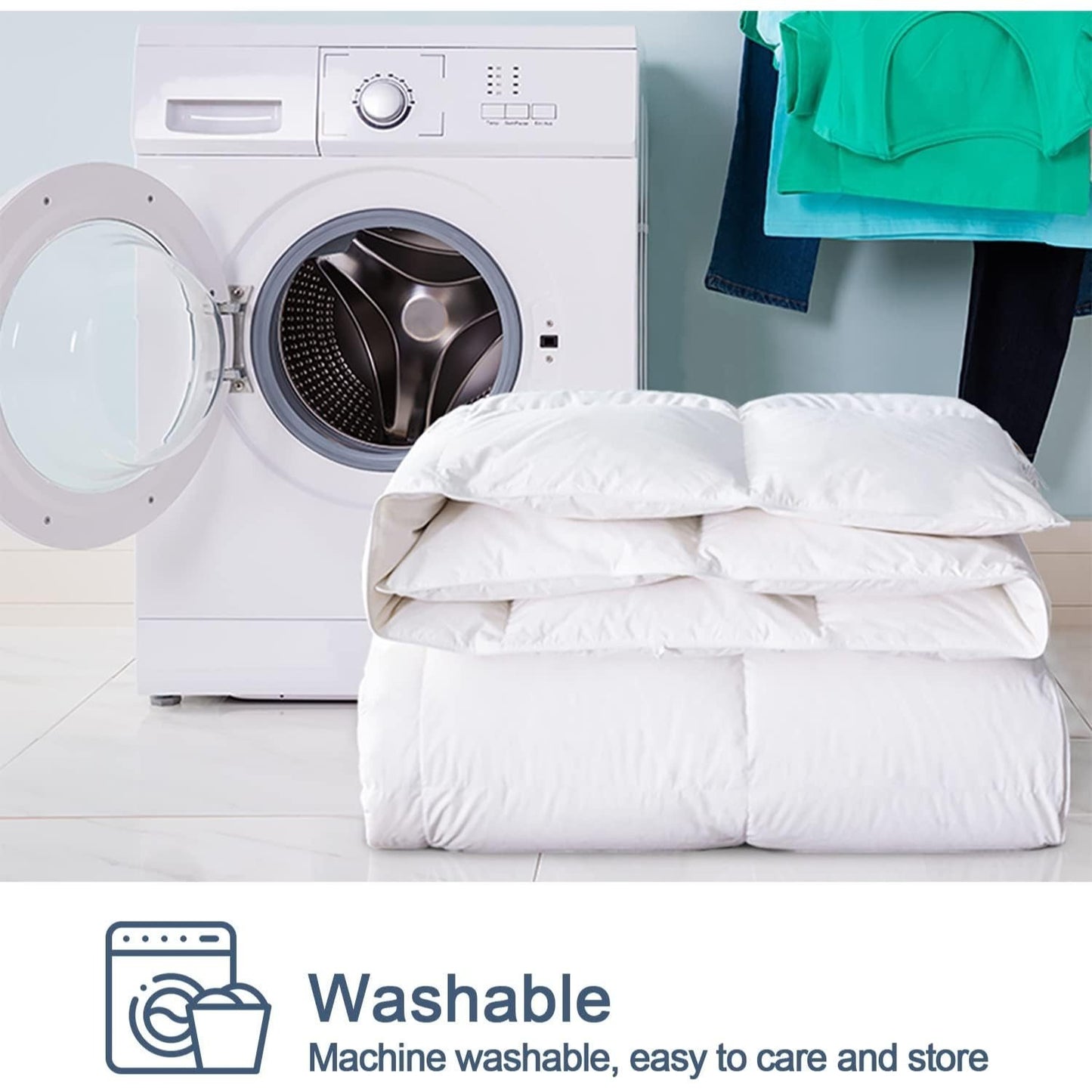 Feels Like Down Hotel Quality DUVET QUILT 13.5 & 15 Tog | Super Soft Microfiber Covered Filled with Hollow Fiber - Best for Winter - Machine Washable - Warm and Cozy All Sizes UK.