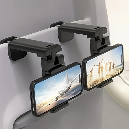 NEW 2 PCS Set Airplane Phone Holder - 360° Rotating Durable Travel Mount, Car and Desktop Stand, Hands-Free Viewing, Ideal for Aviation Enthusiasts and Travel Accessories, In-Flight Entertainment, Sturdy Design