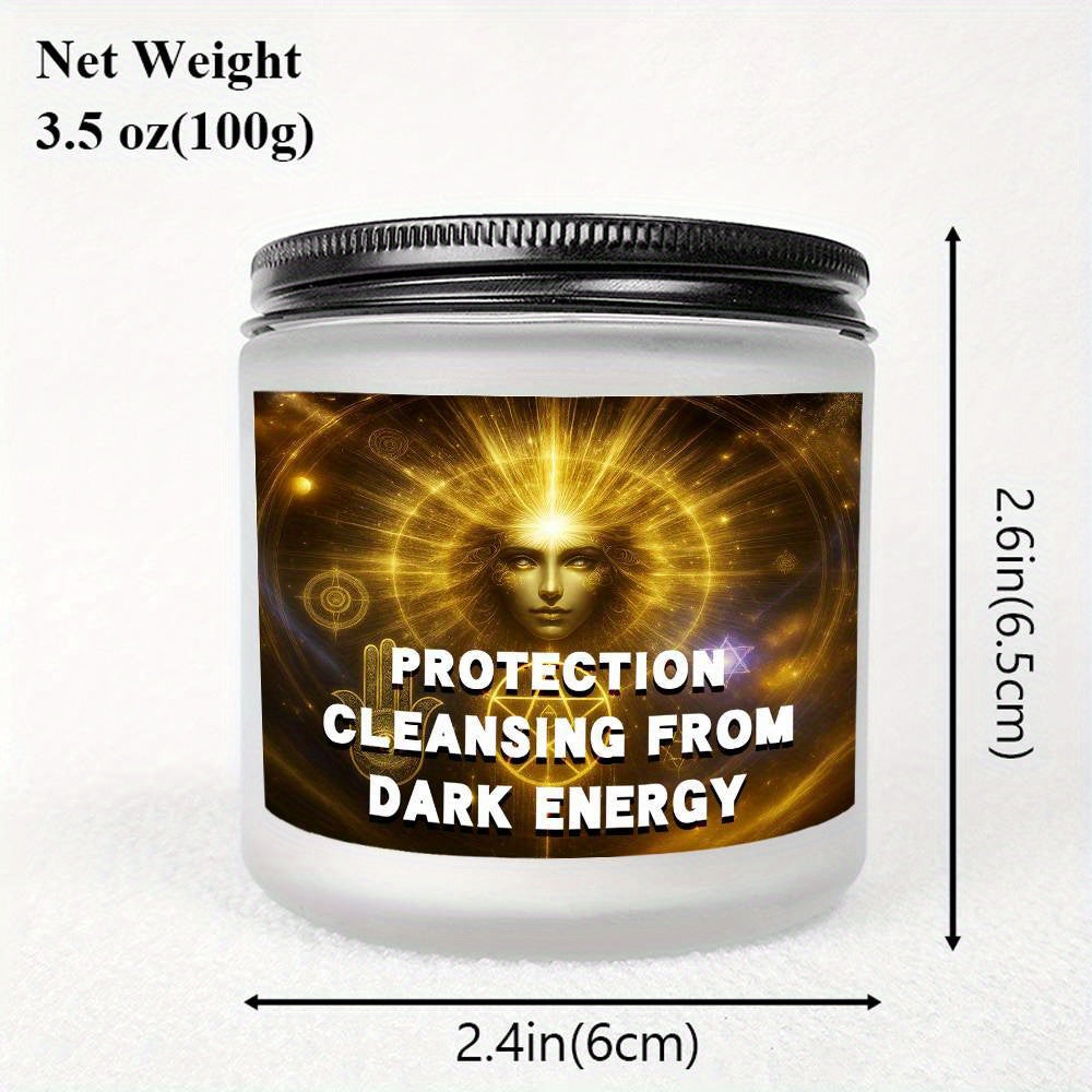 1pc 5, 3oz Witchcraft Black Magic Protection Cleansing Scented Candle Curse Protector Soy Wax Gift Idea for Women Men Adults