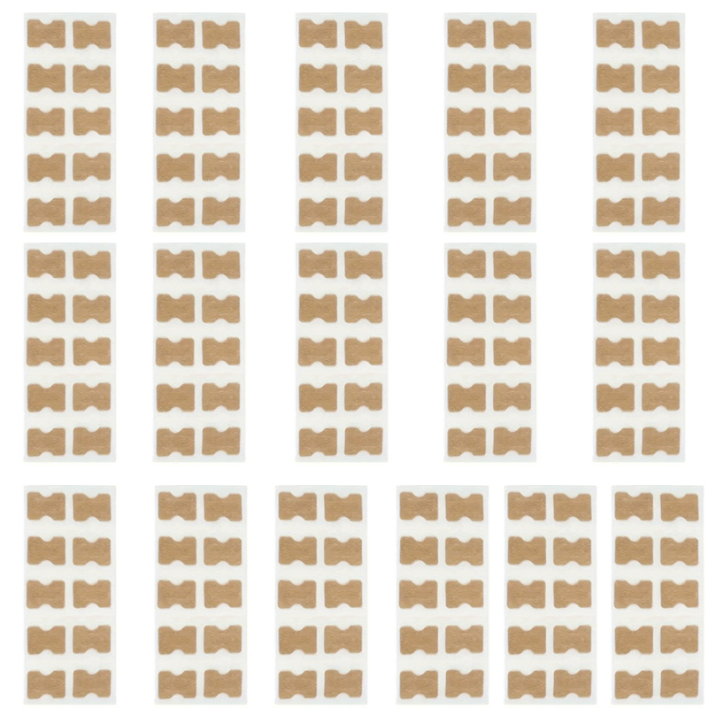 NEW Arrivals 160 PCS 16 Sheets Set Glue-On Toenail Correction Tapes - Instant Cover for Toenails, Hidden Holes & Bends, Nail Cover Strips, Easy Cut-to-Fit (No Sensitive Glue), for Sensitive Light Beige