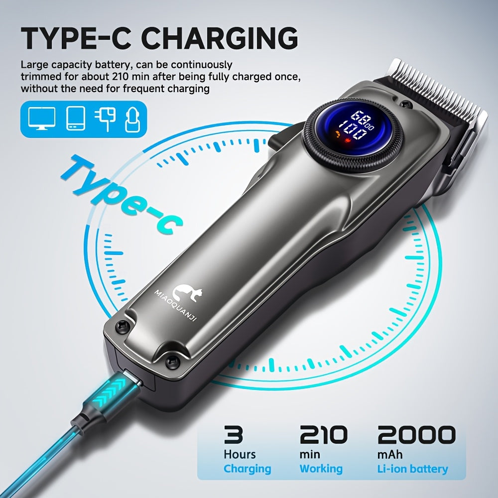 Professional Electric Grooming Clippers for Horse Cats Dogs Pets, Featuring Low Noise Operation, Rechargeable And Cordless Design, Ideal for Trimming Thick Fur on Dogs, Cats, And Other Animals